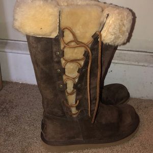 UGG S/N 5163 Women’s Fur Winter Lace Up Boots